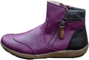 Ladmiple Ankle Boots For Women No Heel Casual Side Zipper Fashion Booties Cowboy Cowgirl Western Booties Walking Shoes