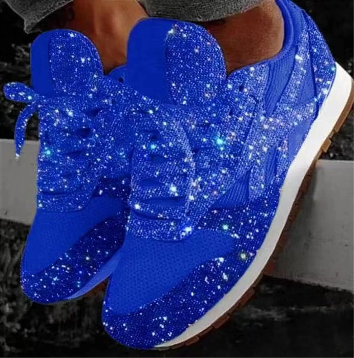 Ladmiple Shoes For Women Sneakers Trendy Lace ups Casual Walking Shoes Summer Fashion Slip On Platform Flats Loafers