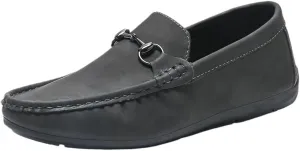 Men Prom Shoes Suede Vamp Classic Round Toe Prom Wedding Non Slip Block Heel Anti-Slip Casual Slip-on