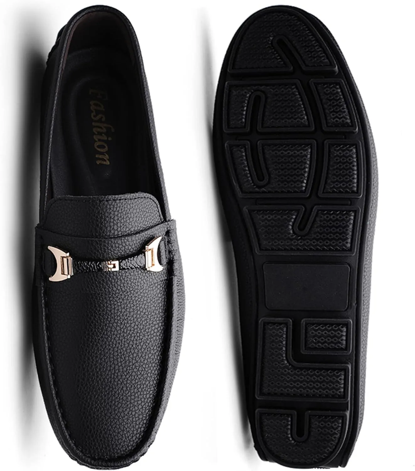 Men's Leather Driving Slip-on Penny Loafers Shoes