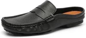 Men's Loafers Round Toe Moccasins Penny Loafers Faux Leather Half Loafers Shoes Flexible Comfortable Lightweight Classic Walking Slip-on