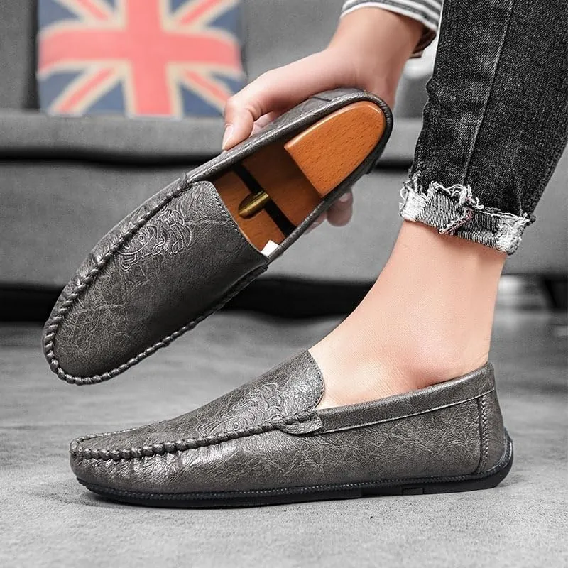 Prom Loafers for Men's Faux Leather Classic Solid Color Prom Anti-Slip Non Slip Shoe Slip On